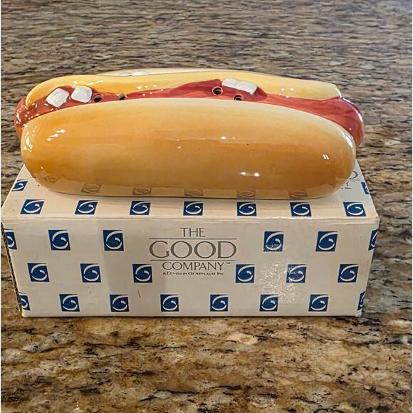 Vintage The Good Company Hotdog Baking Soda Container Ceramic For Fridge - Picture 2 of 4